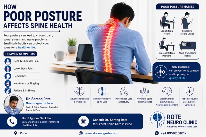 How Poor Posture Affects Spine Health | Best Neurosurgeon in Pune